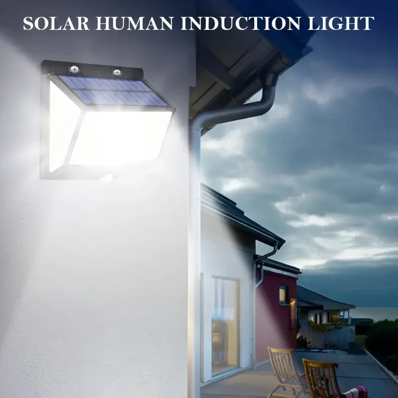 1/2/4Pcs 468LED Solar Wall Lights Outdoor PIR Motion Sensor Solar Sunlight Street Light 3 Modes for Yard Garden Patio Decoration