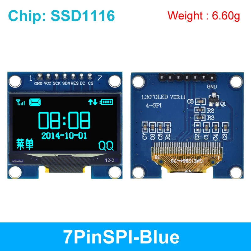1.3 inch OLED module SPI/IIC I2C Communicate white/blue color 128X64 1.3 inch OLED LCD LED Display Module 1.3" OLED Module 1-10