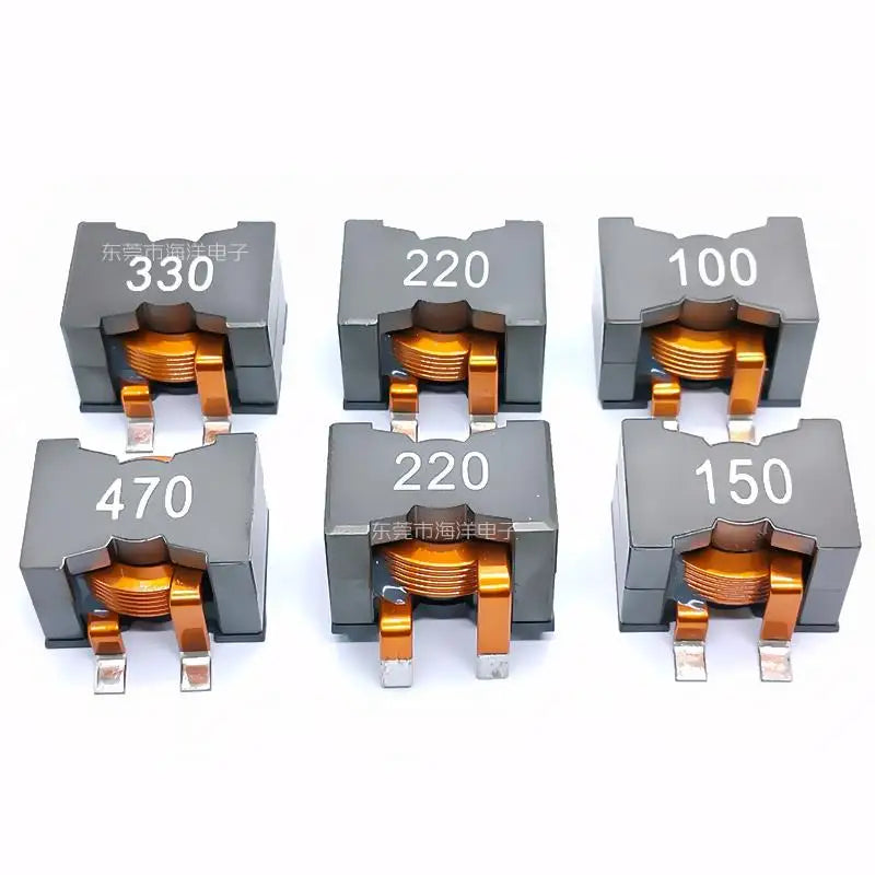 High Current Flat Copper Wire Inductor 10uH 30A Filtering Energy Storage Through-Hole Magnetic Core Inductor Coil PQ2010 2615