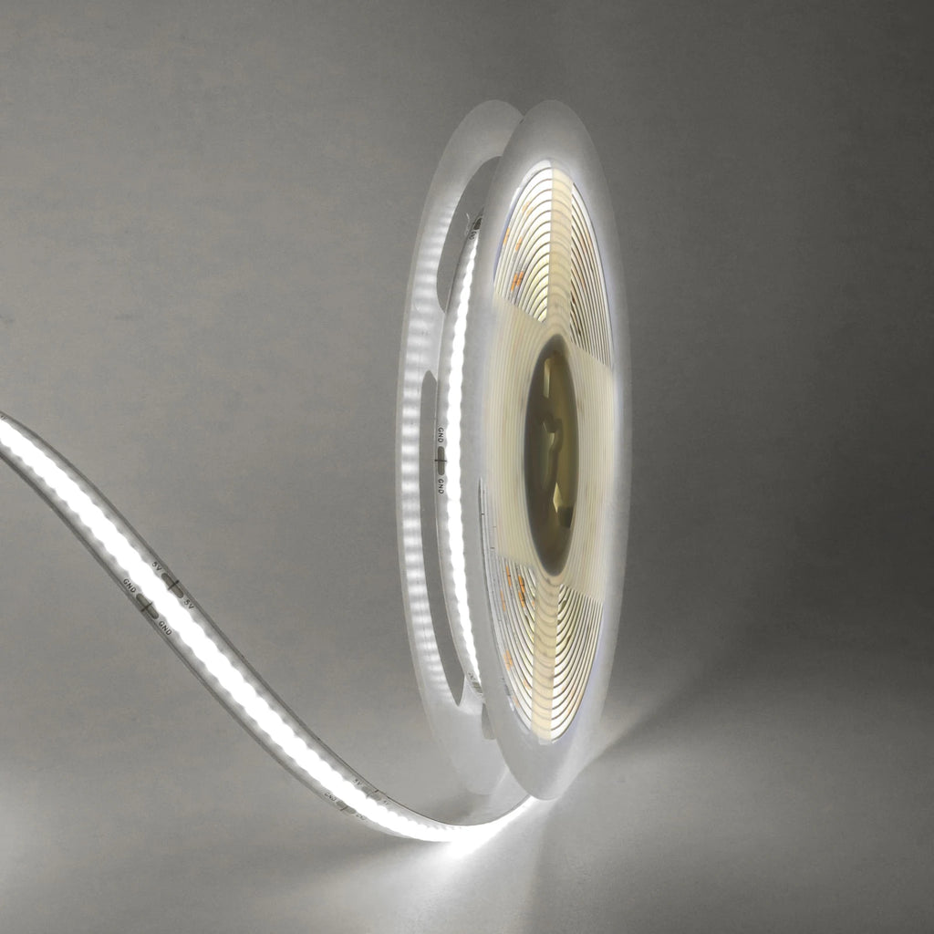 3AA Battery Box 5V COB Led Strip 8MM 320LEDs/M Warm Natural Cool White Flexible COB Strip Light for Bedroom Cabinet TV Backlight