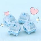 HMX Blue Star Silent Switch Tactile 5 Pins Mechanical Keyboard Accessories RGB POM PC PA66 Mute Swith Factory lubed for Hot Swap
