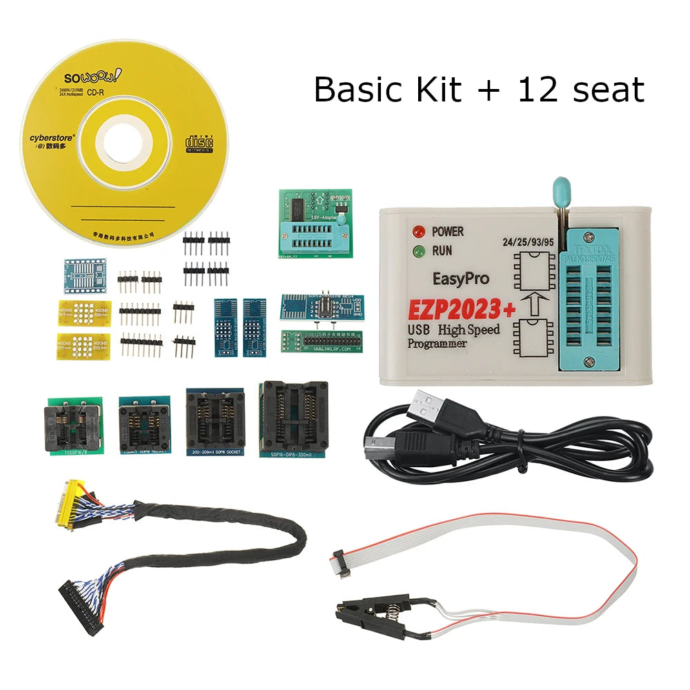EZP2023+ High-speed SPI FLASH Programmer 24/25/93 BIOS 25T80 Burning Offline Reset Kit