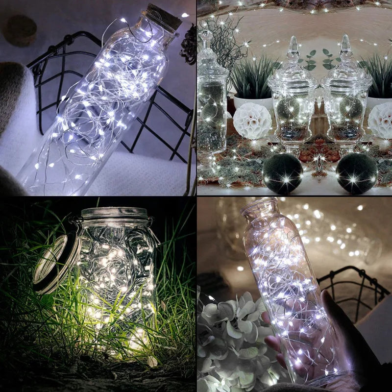 1/5/10pcs Fairy Lights String Button Battery Light Home Decor Living Bedroom Garden Christmas Wedding New Year Ornament Garland
