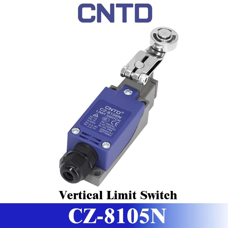 CNTD CZ-8105N Vertical Limit Switch IP65 5A 250VAC SPDT NO NC Roller Lever Micro Switch for CNC Machine