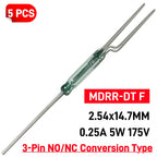 5PCS Original MDRR-DT DT-F/U NO/NC SPDT Changeover Reed Switch MDSM-DT 2*14MM 0.25A 5W 175V Normally Open/Closed Magnetic Sensor