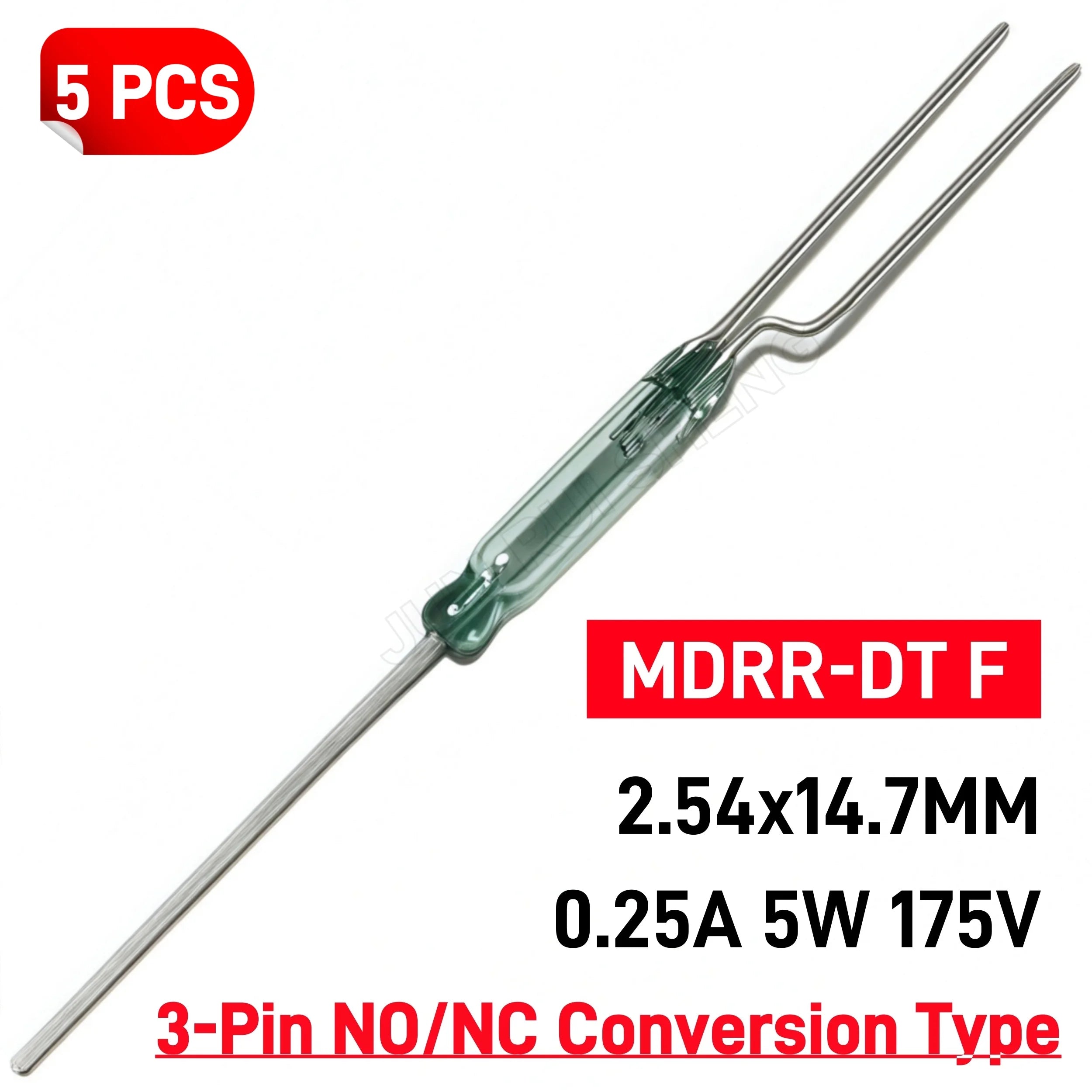 5PCS Original MDRR-DT DT-F/U NO/NC SPDT Changeover Reed Switch MDSM-DT 2*14MM 0.25A 5W 175V Normally Open/Closed Magnetic Sensor