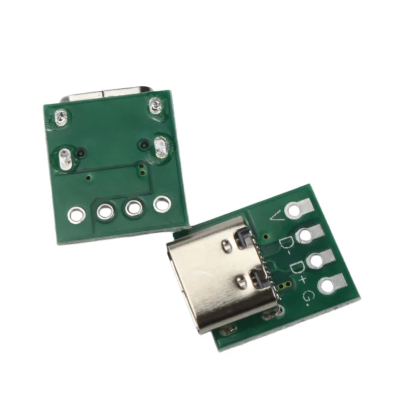 USB 3.1 Type-C 16-Pin Test Breakout Board 2.54mm Pitch for Arduino Raspberry Pi ESP32 Diagnosis Data Cable Prototyping DIY