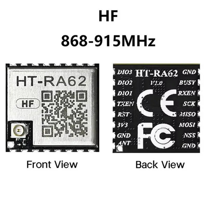 T69C! 3X HT-RA62 Lora Series Module 868-915Mhz SX1262 Low Power Consumption Spread Spectrum Communication with Antenna