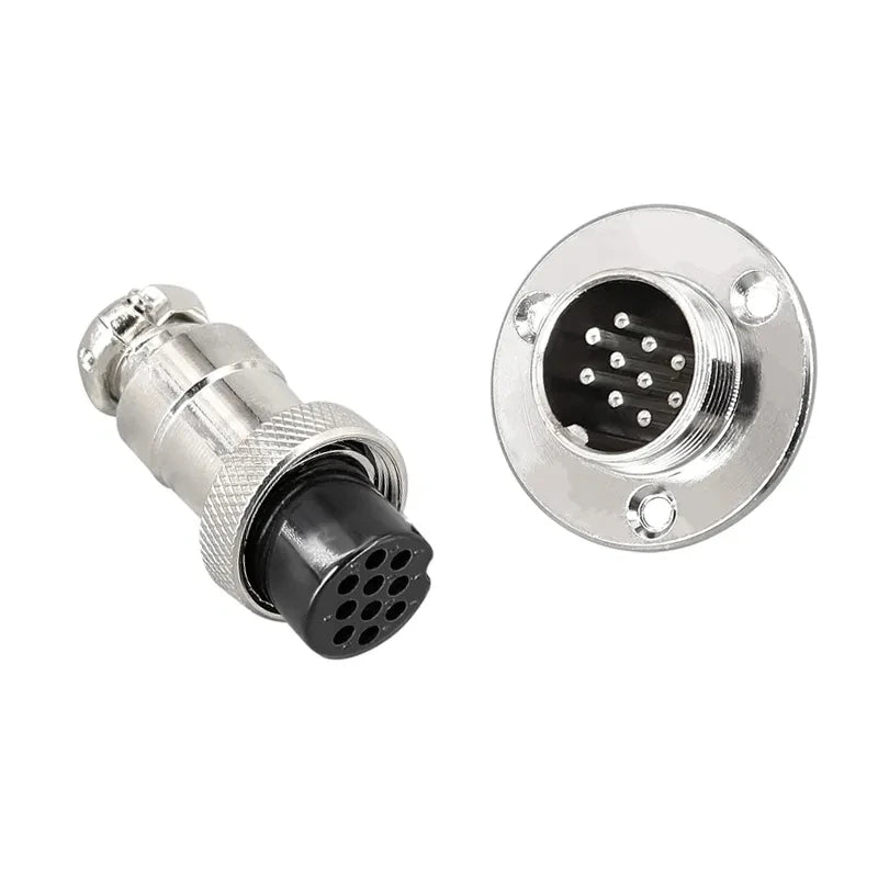 5pcs GX16 Flange Butting Type Aviation Plug Socket 2/3/4/5/6/7/8/9/10 Pin Male Female Fixing Circular Connectors