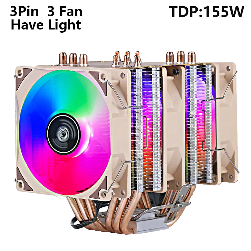 XUANFENG Air-cooled CPU Cooler 90mm Fan Twin Towers 4/6 Heat Pipe 4pin/PWM Compatible LGA2011 115x 1200 1700 X79 X99 AMD AM3 AM4