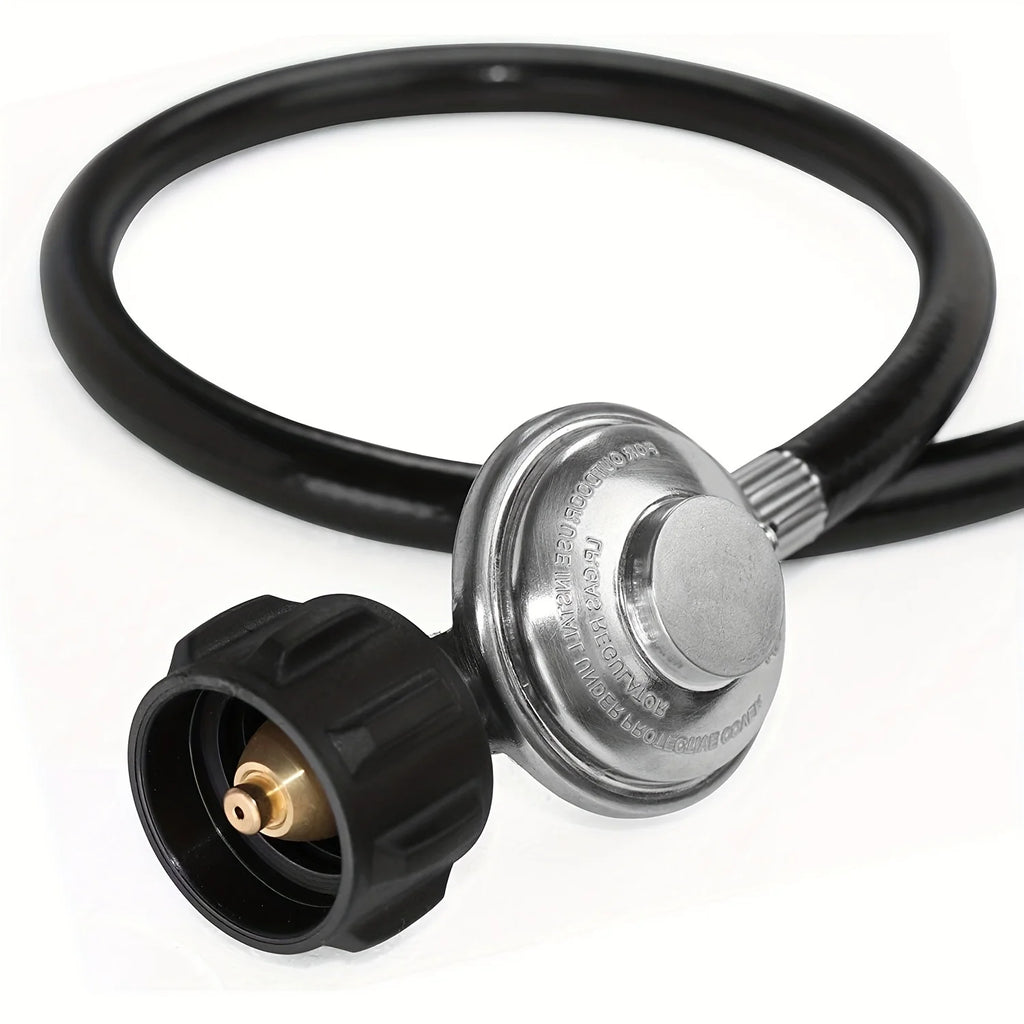 3 Ft Universal QCC1 Low Pressure Propane Regulator Grill Replacement with 8 FT Hose for Most LP Gas Grill, Heater and Fire Pit T