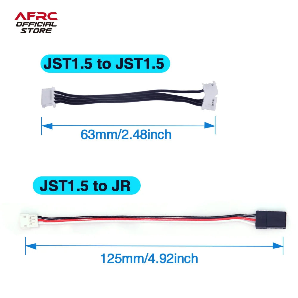 AFRC S1001 JST(ZH)1.5mm to JR Plug Cable Connector Various RC Adapter Cables JST1.0 1.5 JR Futaba for RC DIY Assembly Upgrading