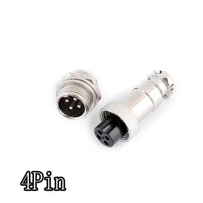 1set GX12 2/3/4/5/6/7 Pin Male + Female 12mm Circular Aviation Socket Plug Wire Panel Connector with Plastic Cap Lid