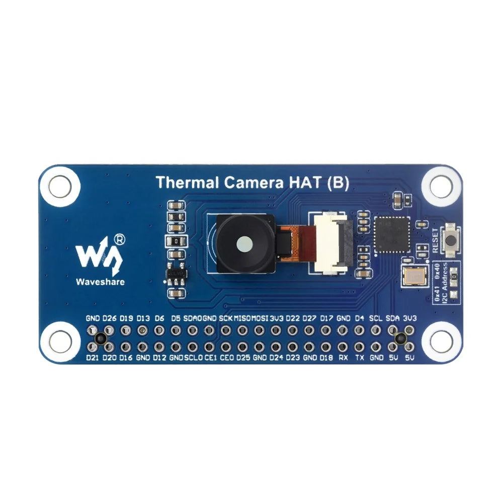 Thermal-90 Camera HAT (B) Waveshare Long-wave IR Imaging For Raspberry Pi Options For 45 90 FOV Raspberry Pi IR Camera 80x62
