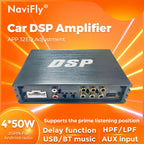 MEKEDE&NAVIFLY 4*50W Car DSP Amplifier Intelligent Car Audio System Universal Car Radio Digital Audio Processor Stereo Amplifier
