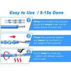 10/100/200pcs Waterproof Wire Terminals Insulation Heating Shrink Tubing Cable Connectors Solder Seal Tubes for Car Wires