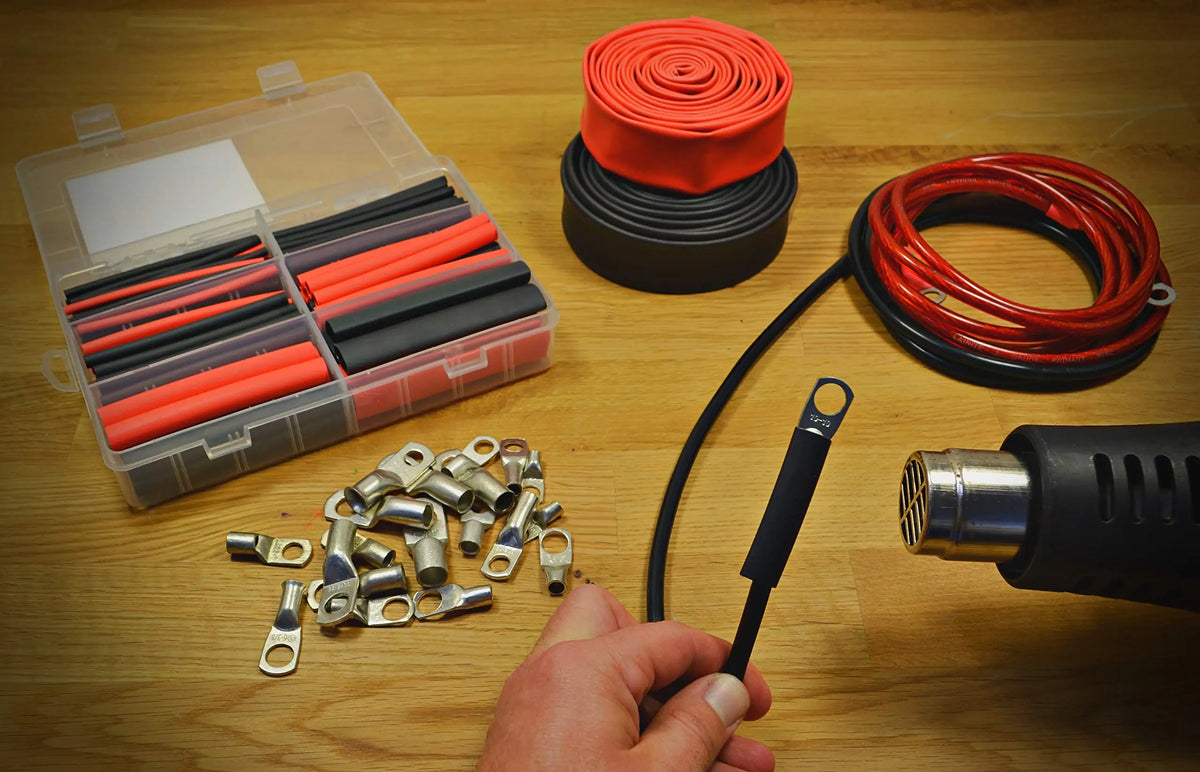 90mm/3.54inch Heat Shrink Tubing Kit 130 Pcs, Ratio 3:1 Adhesive Lined, Dual Wall Tube - Marine Grade, 6 Diameters, Wire Sleeves