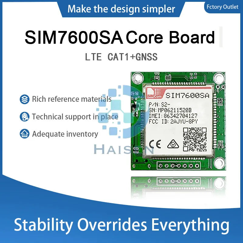 HAISEN SIMCOM SIM7600SA Core Board SIM7600 SIM7600SA LTE CAT1 GNSS Development Board SIM7600