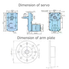 High Torque Servo ASMC-05A 110kg.cm /ASMC-05B 180kg.cm Robot Servo Motor Replace ASMC-04A ASMC-04AB / Arm Plate / PCB Controller