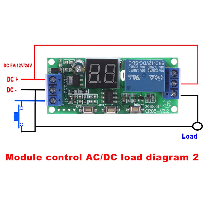 1PCS DC 5V / 12V / 24V Multifunction Digital Time Infinite Delay Switch Timer Relay Module