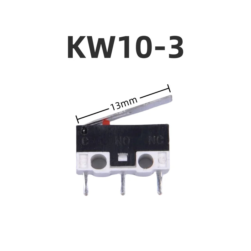 10PCS KW10 Miniature Limit Switches, Mouse Micro Motion 1A, 125/250V Self Resetting Switch