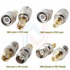 Coaxial RF Connector TNC to SMA Adapter SMA Male/Female to TNC Male/Female SMAKJ Made of Copper
