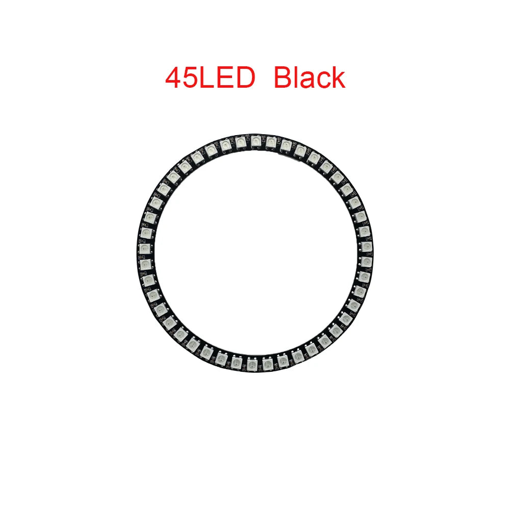WS2812B Addressable Led Pixel Ring 8/16/24/35/45/60Leds WS2812 5050 RGB Led Diode Ring Color IC Built-in LED