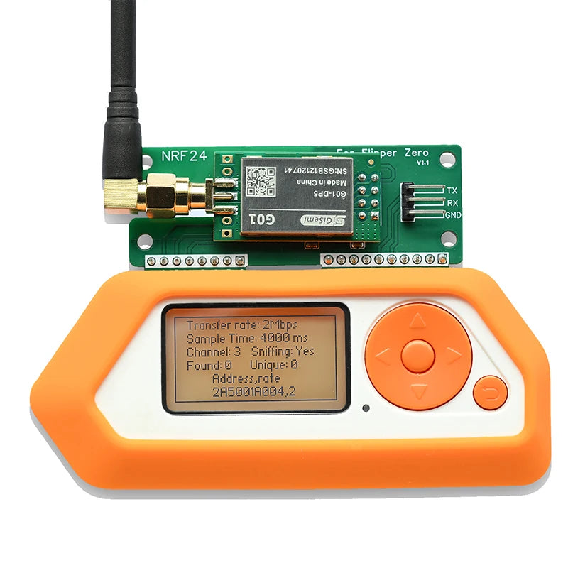 Flipper Zero NRF24L01 Expansion Board, 2.4GHz Development Module with Antenna, Sniffer & Mouse Jacker PINGEQUA
