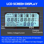 POWERKAN PD4 Smart Battery Charger with LCD Display Capacity Test for 18650 21700 26650 Li-ion Ni-MH Rechargeable Batteries
