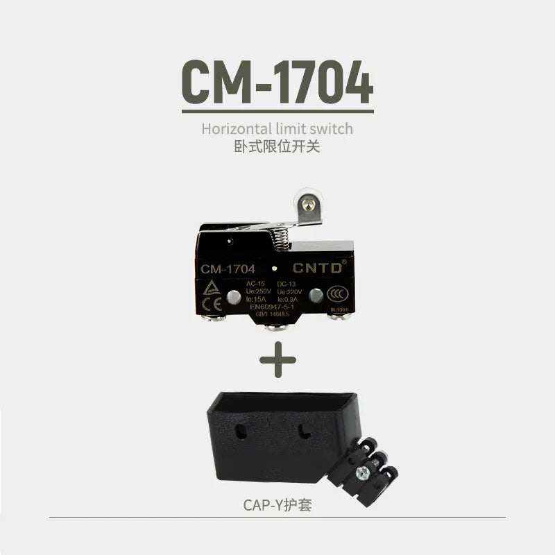 CNTD CM-1703 CM-1703K CM-1703N Micro Switch Limit Switch Travel Switch Self-Resetting Long Handle Roller Snap Action Electrical