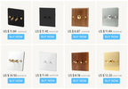 Avoir Gold Rocker Toggle Switch Brass Lever Switch Home Accessories Cat6 Type C EU Sockets And Switches 220V Push Button 86 Type
