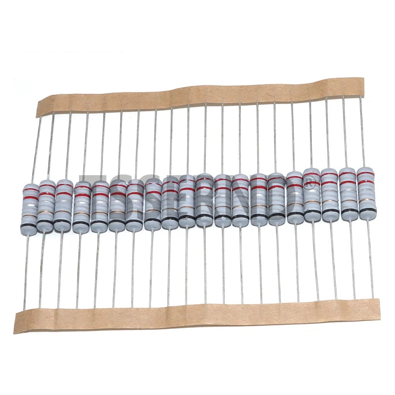 20pcs 2W 5% Wirewound Resistor Fuse 0.05R 0.1R 0.15R 1R 2.2R 4.7R 5.1R 10R 20R 22R 47R 51R 100R