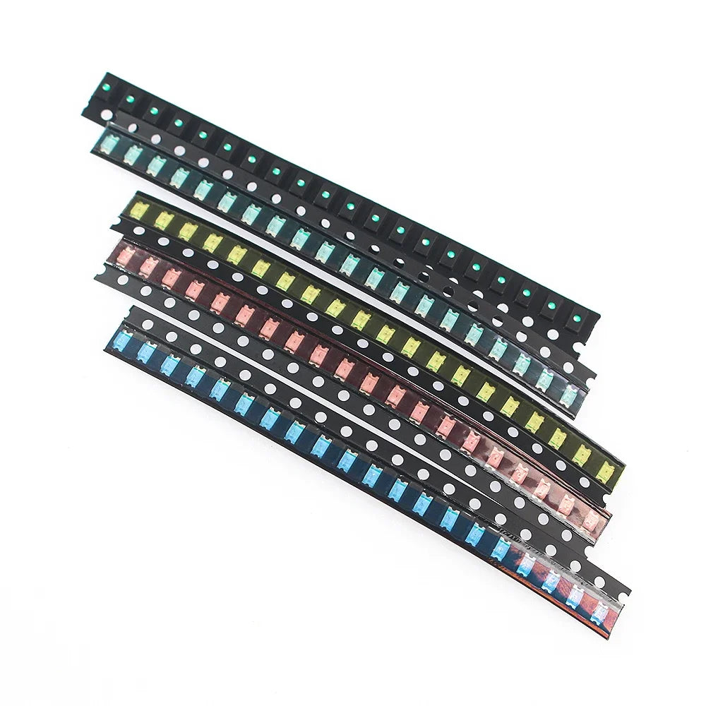 5 Colors SMD LED Light Emitting Diode Assortment Kit - 100pcs 0603/0805/1206/1210/5050/5730 Miniature LED Diodes