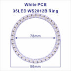 DC5V WS2812B Pixel Ring LED Panel Light Individual 8/16/24/35/45/128 LED Addressable WS2812 IC 5050 RGB LED Ring Module
