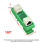 1PCS Din Rail Mounting RJ45 Female To Female Splitter Board RJ45 45 Degree Breakout Board