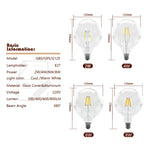 Retro Edison Filament LED Light Bulb E27 AC 220V 240V G80 G95 G125 Globe Light Glass Bulb 2W 4W 6W 8W Lampara LED Lamp