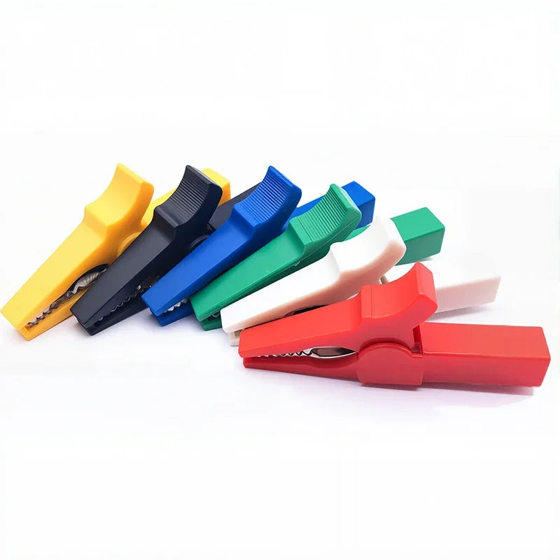 4mm Multimeter Pen Cable Probes Crocodile Clip Battery Test Clip 55MM HV Alligator Clip for Banana Plug 6pcs32A