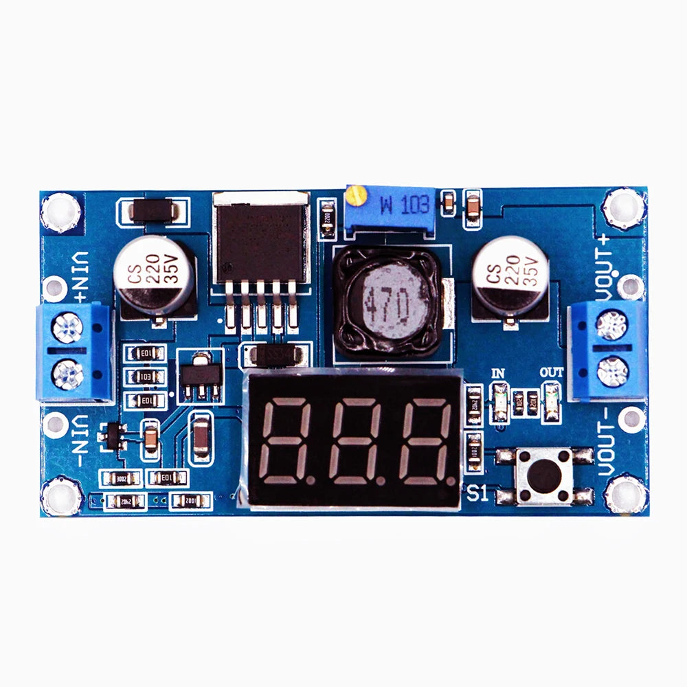 LM2596 DC-DC Step Down Converter Voltage Regulator 4V~40 to 1.3V-37V LED Display Voltmeter Buck Adapter Adjustable Power Supply