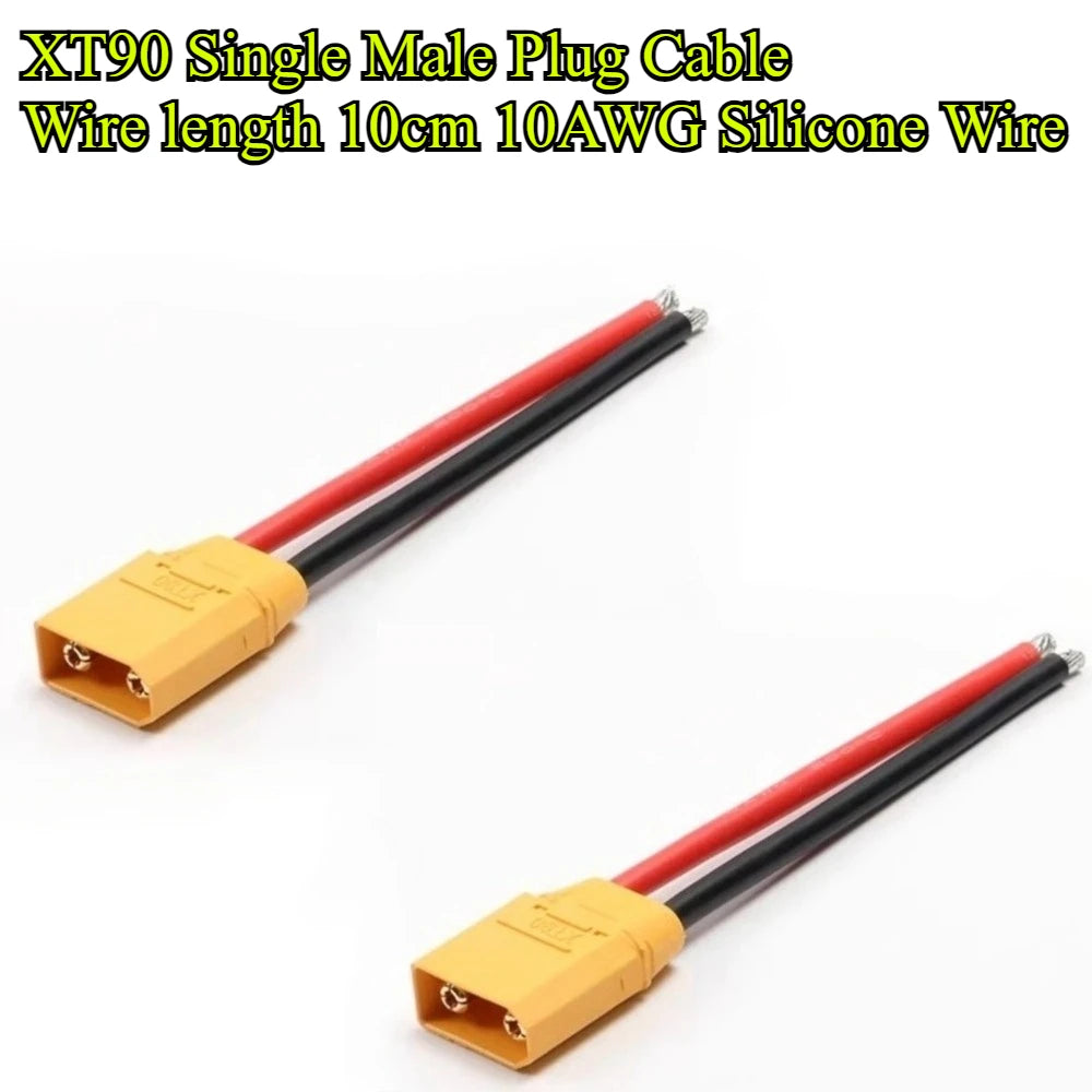 1/2Pcs XT90H XT90 XT90S Plug Male and Female Connector 10/15/20/30/50cm 10AWG Silicone Wire for RC Lipo Battery FPV Racing Drone