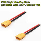 1/2Pcs XT90H XT90 XT90S Plug Male and Female Connector 10/15/20/30/50cm 10AWG Silicone Wire for RC Lipo Battery FPV Racing Drone