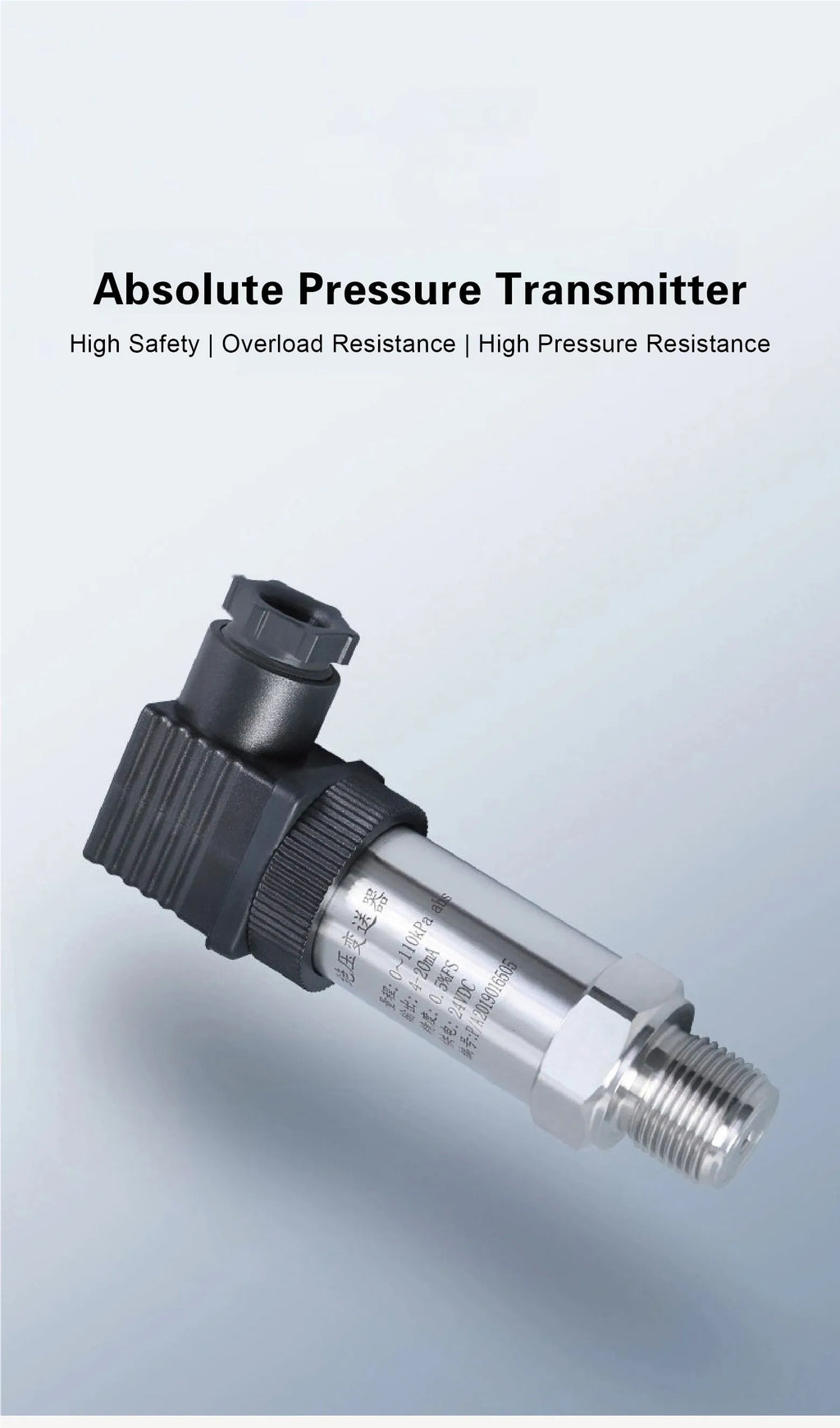 Absolute Pressure Transmitter HTP-300 RS485 4-20mA 0-5V 0-10V Modbus Vacuum Sensor High Accuracy IP65 Barometric Transmitter