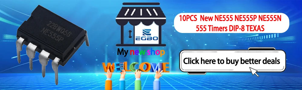 10PCS /20pcs/30pcs/40pcs/50pcs  New NE555 NE555P NE555N 555 Timers DIP-8 TEXAS