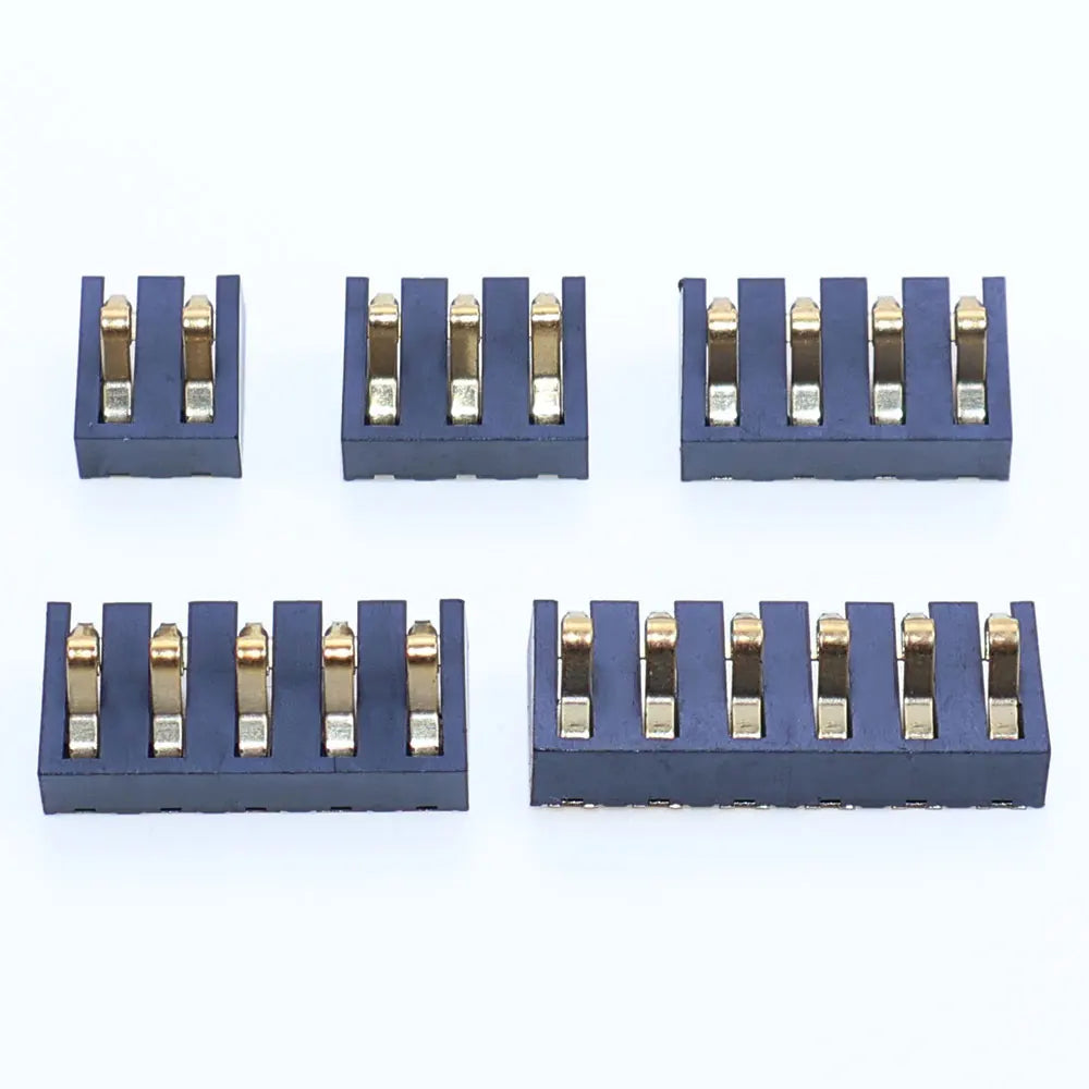 YanXi 2/5/10PCS 5A 30V Spring Compression Contact 4.25mm Pitch 2 3 4 5 6 Pin Surface Mount Battery Connector Insulator 4.75mm H