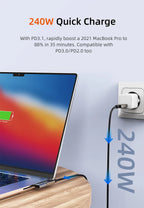 CABLETIME Type C Adapter 240W OTG USB C Adapter 8K 60Hz 40Gbps 90-Degree Converter USB4 Adapter for iPhone Adapter MacBook iPad