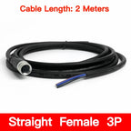 2Meters Waterproof M8 Sensor Connector, Male & Female 3/4/5/6/8 Pin, Integrated Injection Molding Industrial Cable Plug