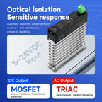 ENMG 18mm Ultra-Thin Solid State Relay Single-Phase 5-24VDC DC Control AC with Integrated Heat Sink for Electronics