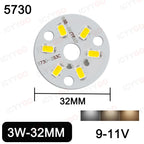 3W 5W LED PCB Board Soldering Wire Plug Wire 32MM 40MM 50MM Bulb Light Source 5730 SMD Light Board, DIY Aluminum PCB