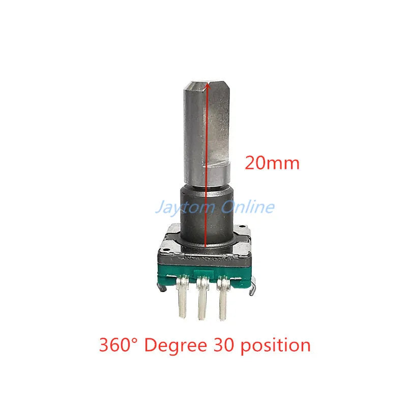 1pc EC11 Encoder Code Rotary Switch ALPS 30 Positions With Push Button 5pin Handle Length 15/17/20mmF Half Shaft