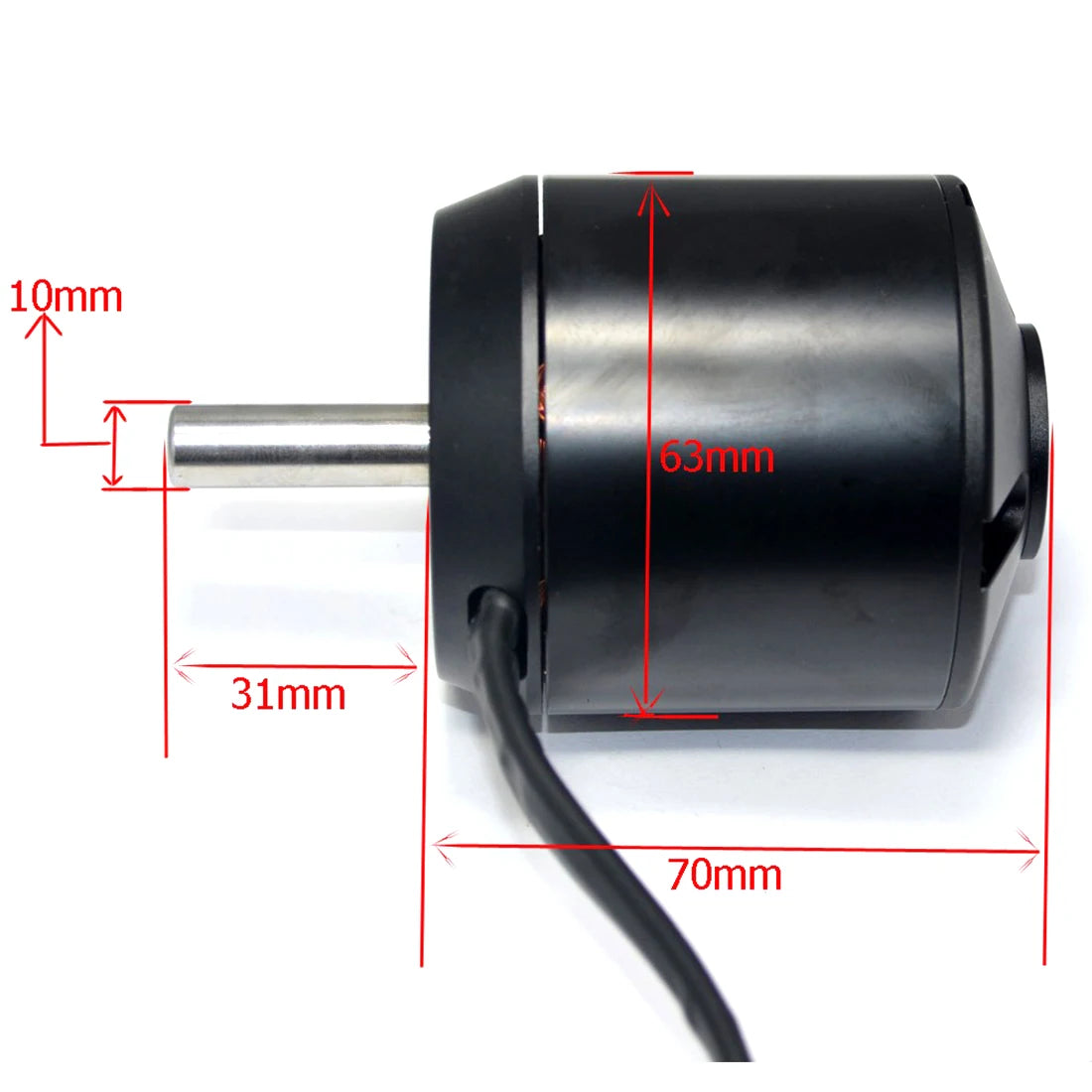 FEICHAO 6374 170KV Brushless Motor w/ Hall Sensor 2800W Electric Off Road Engine 10MM Motor Shaft 36V High Speed Electric Motor