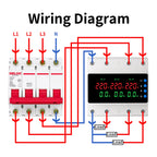 GTRIC Over Under Voltage Protection Device Three-Phase 380V AC Undervoltage Protection 63A Current and Voltage Protection Relay